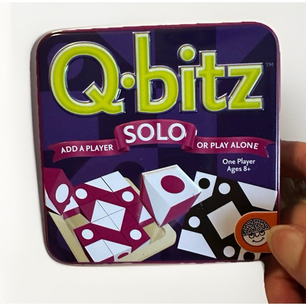 MindWare Q-bitz Solo Magenta Edition 2012 Complete Visual Puzzle Brain Game Tin